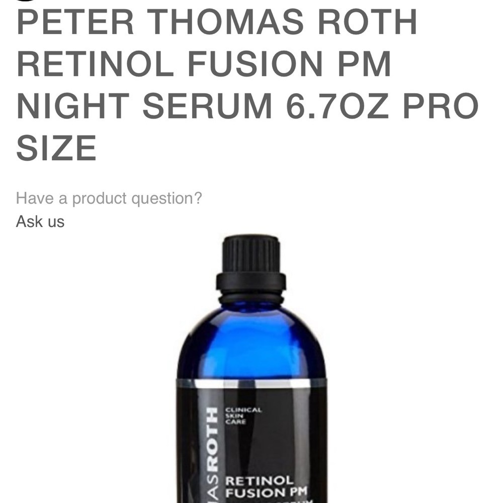 Peter Thomas Roth RETINOL FUSION PM NIGHT SERUM 6.7OZ PRO SIZE - Picture 3 of 4